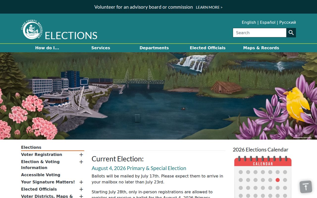 Salmon Creek voter registration services from Clark County Elections